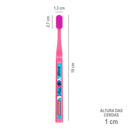 Imagem de Escova de dente Stitch Geek Nerd Disney Macia Dentalclean