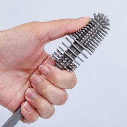 Imagem de Escova De Lavar Garrafa Mamadeira Copos Multiuso De Silicone 33cm - Clink