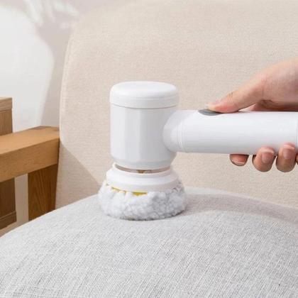 Imagem de Escova de limpeza eletrica  magic brush 5in 1 cabeças giratoria recarregavel usb 8x7x6cm uli019