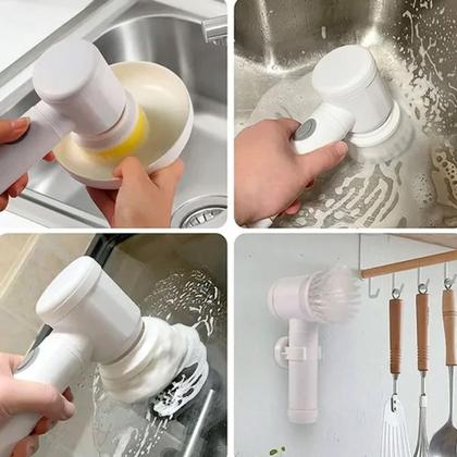 Imagem de Escova de Limpeza Elétrica Recarregável Multiuso Pro Magic Brush 5 em 1