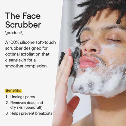 Imagem de Escova de limpeza facial VWMYQ Esfoliante de silicone para homens