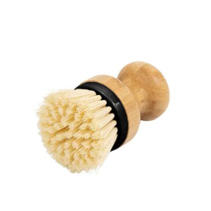 Imagem de Escova de Limpeza Redonda com Pega de Bambu