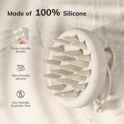 Imagem de Escova de shampoo para massageador de couro cabeludo Sndyi Silicone Bristles
