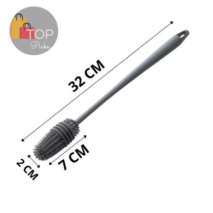 Imagem de Escova De Silicone Para Limpeza De Garrafas Copos Jarras Mamadeiras Potes E Taças