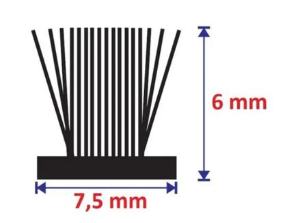 Imagem de Escova De Vedação De Encaixe 7,5x6mm (50 Metros)