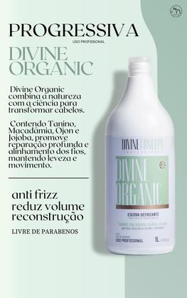 Imagem de Escova Defrizante Orgânica Redutora de Volume, Antifrizz e Tratamento Divine Organic 1L Divine Concept