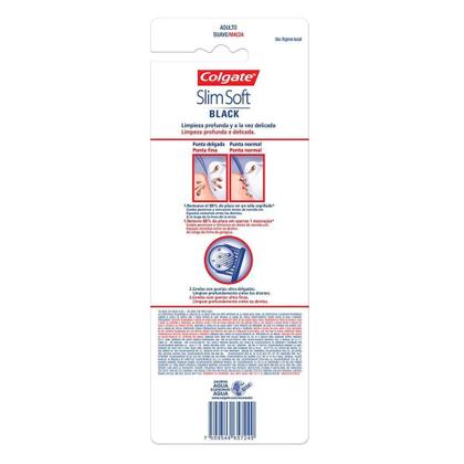 Imagem de Escova Dental Colgate Slim Soft Black 4 unidades
