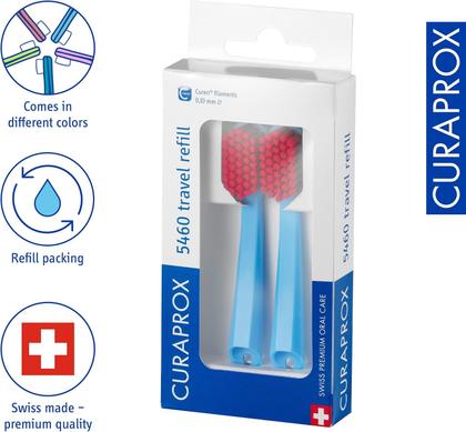 Imagem de Escova Dental Curaprox 5460 Travel Set Refil Cores Sortidos 2 unidades