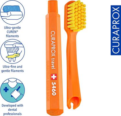 Imagem de Escova Dental Curaprox 5460 Travel Set Refil Cores Sortidos 2 unidades