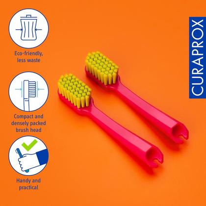 Imagem de Escova Dental Curaprox 5460 Travel Set Refil Cores Sortidos 2 unidades