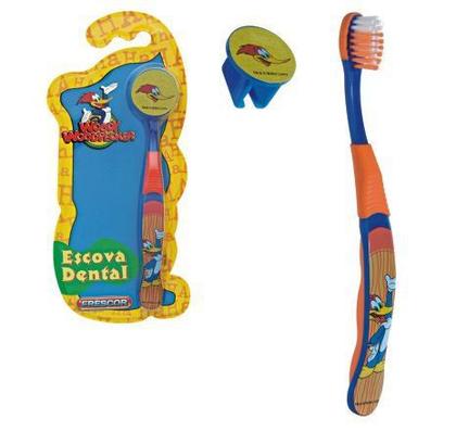 Imagem de Escova dental Infantil Cerdas Macias com Capa Protetora Pica Pau