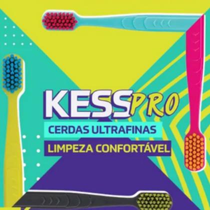 Imagem de Escova dental kess pro extra macias 6580 kit com 4un