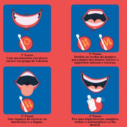 Imagem de Escova Dente Infantil com Porta Escova Liga da Justiça Macia