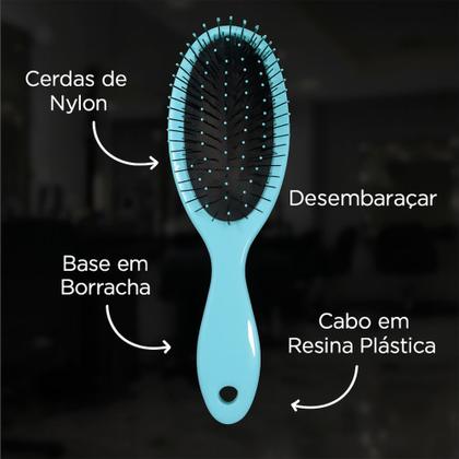 Imagem de Escova Desembaraça Cabelo Nylon Dry Flexível Cabeleireira