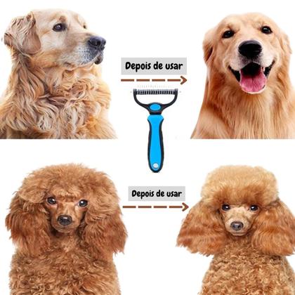Imagem de Escova Desembolador Removedor de Pelos Mortos Pet Grande