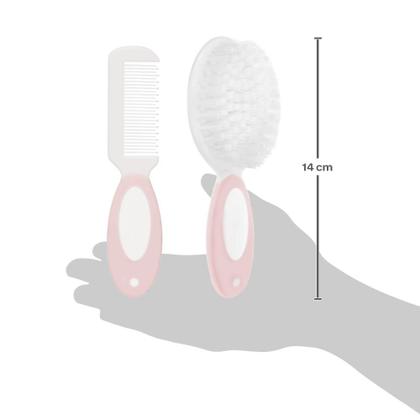 Imagem de Escova E Pente Cerdas Macias Rosa 12643 - Buba