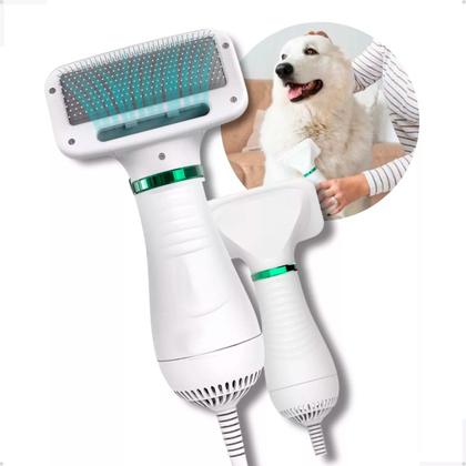 Imagem de Escova Elétrica 2 em 1 Para Secar e Desembaraçar Cães 110v