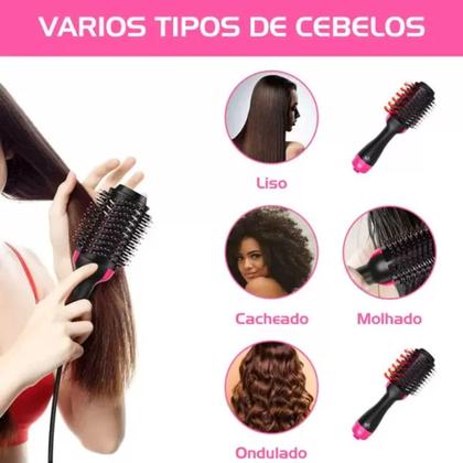 Imagem de Escova Elétrica 3 em 1 Seca Alisa Modela Profissional