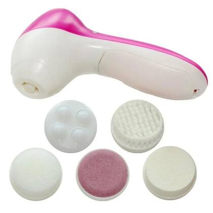Imagem de Escova Elétrica Da Cara Da Limpeza Que Limpa O Cuidado De Pele Facial  De Limpeza Da Massagem 5 EM 1