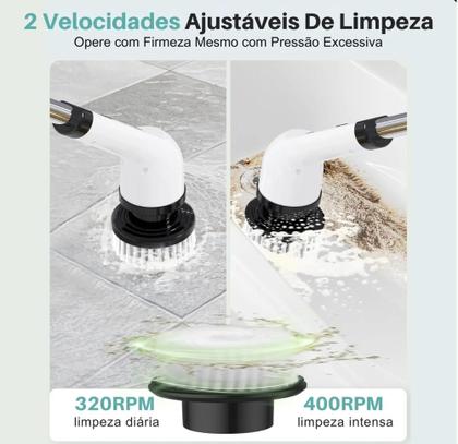 Imagem de Escova eletrica de limpeza 7 em 1 mop rotativo bomvink