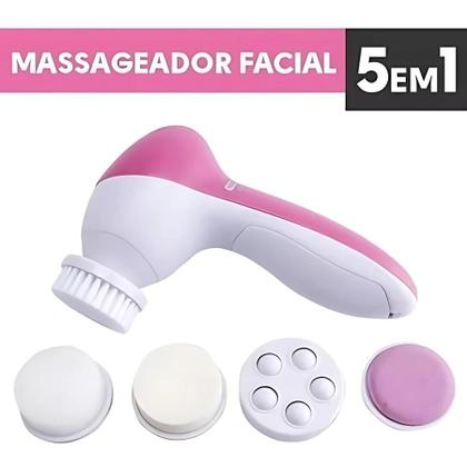 Imagem de Escova Elétrica Facial 5 em 1 com Funções de Massagem e Relaxamento