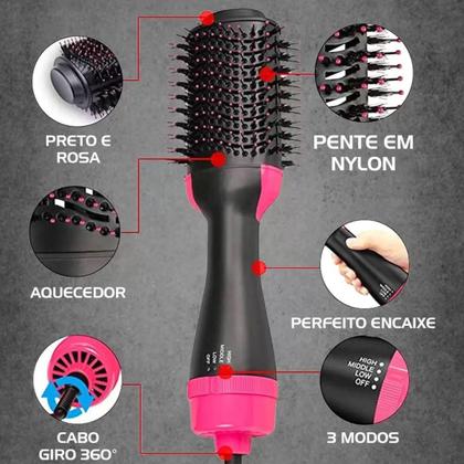 Imagem de Escova Elétrica Modeladora 3 em 1 Profissional 110v