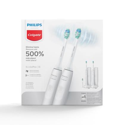 Imagem de Escova Elétrica Philips Colgate SonicPro35 2 unidades