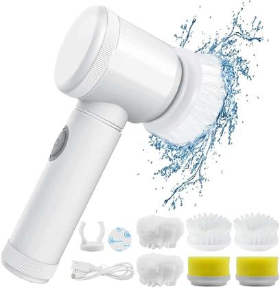 Imagem de Escova Elétrica USB 5 em 1 para Limpar Fogão e Cozinha