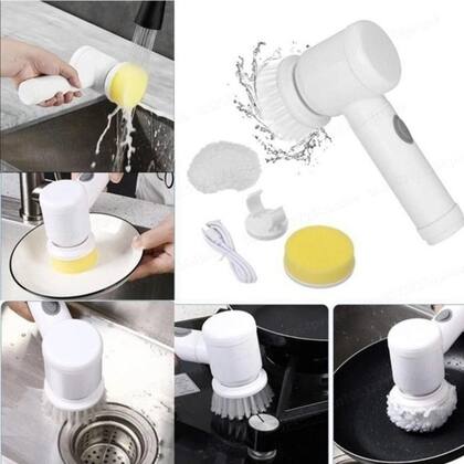Imagem de Escova Elétrica USB 5 em 1 para Limpeza de Pia e Cozinha