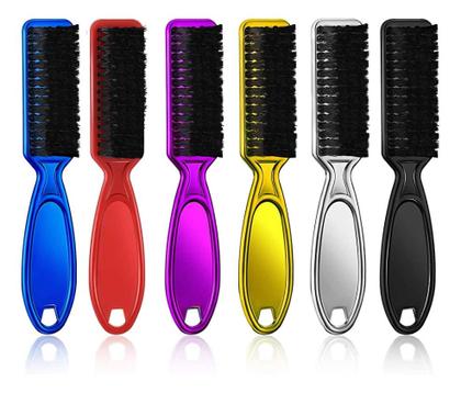 Imagem de Escova Escovinha De Disfarce Para Degradê Limpeza Barbeiro Cor Preto