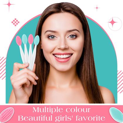 Imagem de Escova esfoliante para lábios Patelai Silicone 24 unidades com recipiente