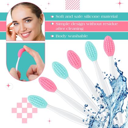 Imagem de Escova esfoliante para lábios Patelai Silicone 24 unidades com recipiente