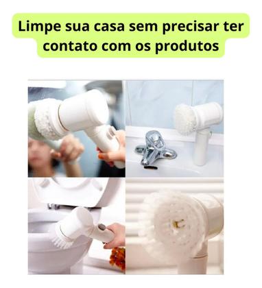 Imagem de Escova Facilitador De Limpeza Elétrica Funcional 3 Em 1 Novo