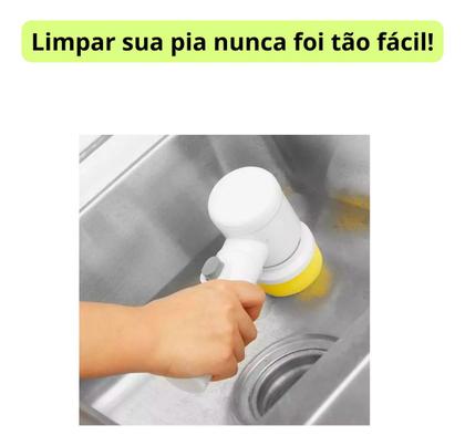 Imagem de Escova Facilitador De Limpeza Elétrica Funcional 3 Em 1 Novo