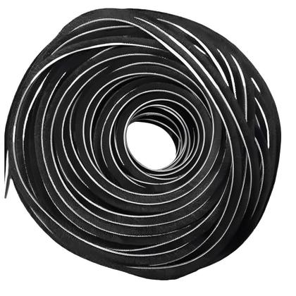 Imagem de Escova fita vedação 7x5 preta rolo c/50 mts encaixe janela porta aluminio