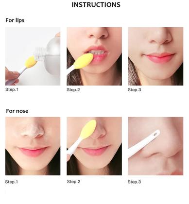 Imagem de Escova labial esfoliante Doromy Silicone, pacote com 18 para cuidados com os lábios