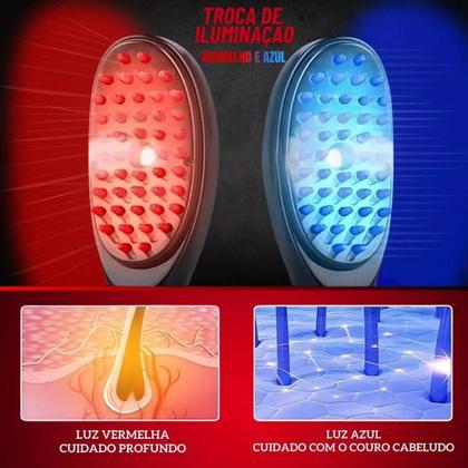 Imagem de Escova Laser Infravermelho Anti Queda De Cabelo E Calvicie