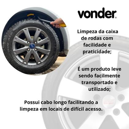 Imagem de Escova Lava Fácil Motor Moto Caixa De Rodas Comprida Carro Caminhão Longa Reforçadas Não Risca Leve
