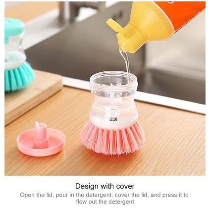 Imagem de Escova Lava Louças Pia Recipiente Para Detergente Limpeza