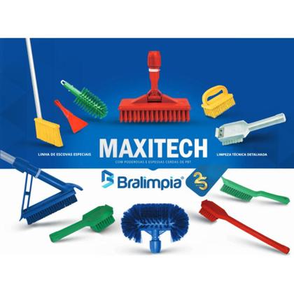 Imagem de ESCOVA LIMPA GUIAS MAXI TECH AZUL BRALIMPIA lIMPA TUDO 