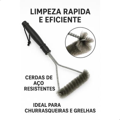 Escova Limpador De Grelha Churrasco Raspador Churrasqueira Removedor de ...