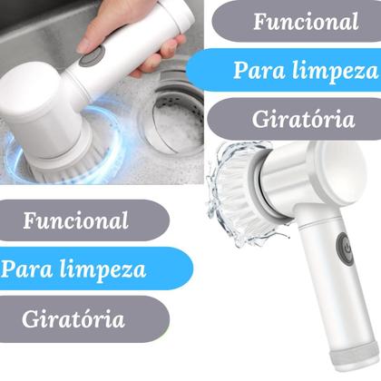 Imagem de Escova Magic Brush com Cabeças Removíveis - 3 em 1 - Entrega Rápida