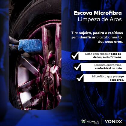 Imagem de Escova Microfibra Limpeza de Aros e Rodas Automotiva Vonixx
