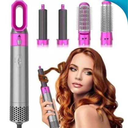 Imagem de Escova Multifuncional 5 Em 1 Com Potência Avançada Que Seca Alisa E Modela Com Praticidade Pronta Entrega Ideal Para Pre