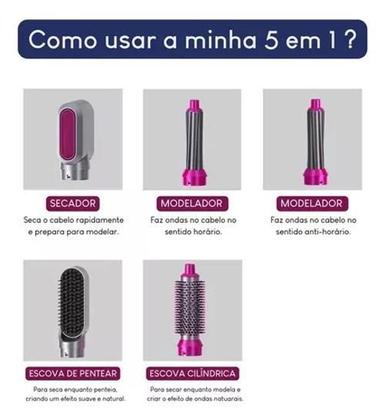 Imagem de Escova Multifuncional: Seque E Modele Com Facilidade - 110V