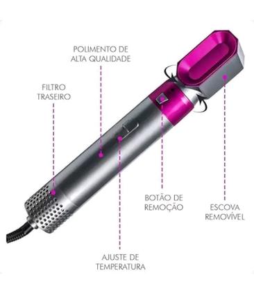 Imagem de Escova Multiuso 5 em 1 Secador De Cabelo Pente Modelador 110v