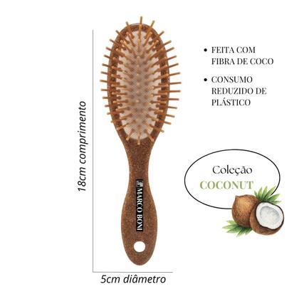 Imagem de Escova Oval Pequena Fibra De Coco Coleção Coconut Marco Boni