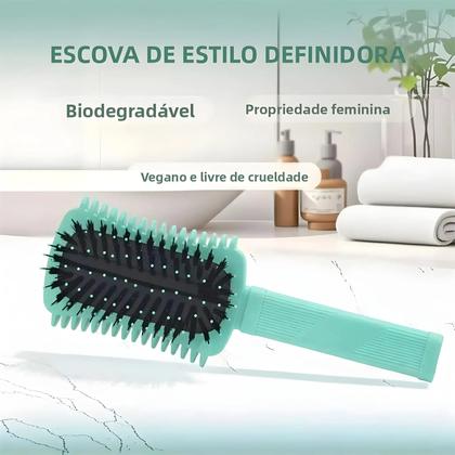 Imagem de Escova Para Cabelos Cacheados Femininos, Define Cachos, Volume E Modelagem