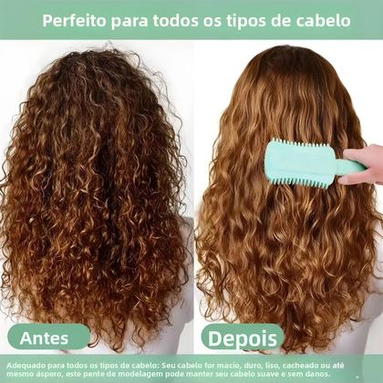 Imagem de Escova Para Cabelos Cacheados Femininos, Define Cachos, Volume E Modelagem