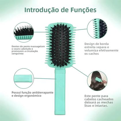 Imagem de Escova Para Cabelos Cacheados Femininos, Define Cachos, Volume E Modelagem